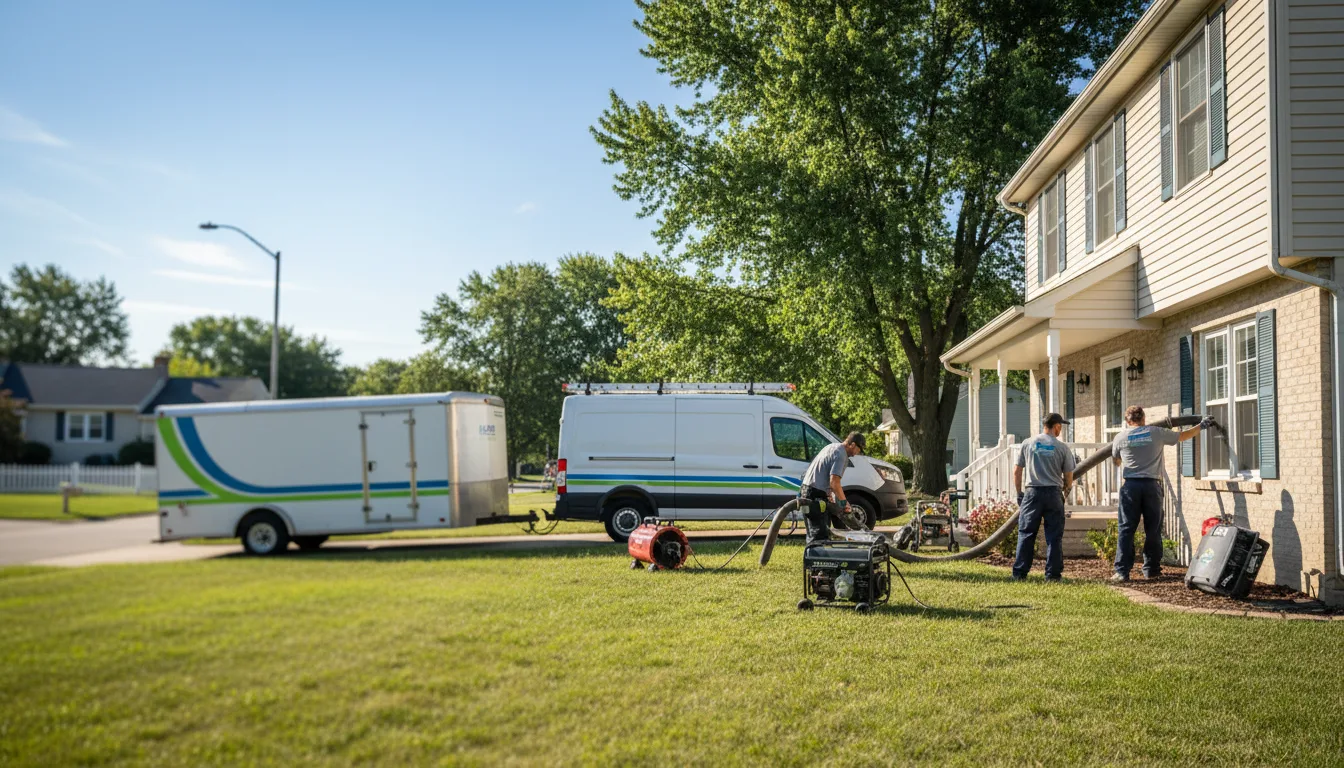 Flooded Basement Restoration And Cleanup With Repair in Riverdale, MI near me